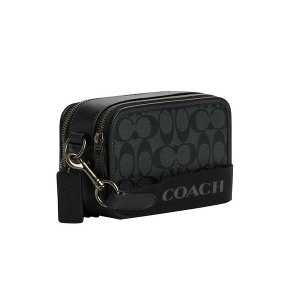 NWT COACH Men’s Crossbody Designer Belt Bag CM109 Charcoal/Black AUTHENTIC - Picture 4 of 7